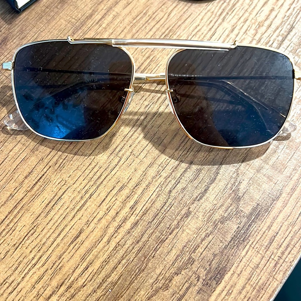 KREWE Gold and Black Sunglasses